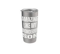 Fantastico come la mia figlia più giovane divertente abbigliamento genitore Bicchiere termico in acciaio inox doppia parete