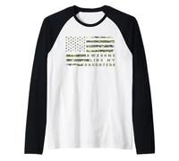 Fantastico come le mie figlie divertente festa della mamma papà mamma papà Maglia con Maniche Raglan