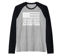 Fantastico come le mie figlie divertente festa della mamma papà mamma papà Maglia con Maniche Raglan