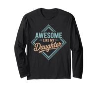 Fantastico come mia figlia Family Pride Father Parent Unique Maglia a Manica