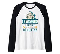 Fantastico come mia figlia per Daddy Protector Hero Lion Jesus Maglia con Maniche Raglan