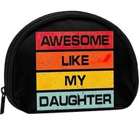 Fantastico come mia figlia Portamonete Portamonete Donna e ragazza Borsa alla moda carina Portamonete Portachiavi Borsa da donna Regalo