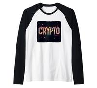 Fantastico Costume Crypto per Criptovalute e Blockchain Maglia con Maniche Raglan