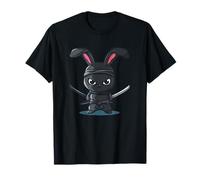 Fantastico costume da coniglietto ninja per Pasqua divertente samurai Maglietta