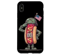 Fantastico costume da hotdog americano per gli amanti del saluto e dei soldati Custodia per iPhone XS Max