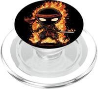 Fantastico costume da Ninja di fuoco per gli amanti dei ninja e delle fiamme PopSockets PopGrip per MagSafe