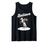 Fantastico Costume Natalizio «Believe Santa in Snow Dabbing Horse» Canotta