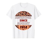Fantastico da agosto 1958, stampa leopardata, compleanno di agosto Maglietta