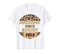Fantastico da agosto 1958, stampa leopardata, compleanno di agosto Maglietta