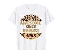Fantastico da agosto 1968, stampa leopardata, compleanno di agosto Maglietta