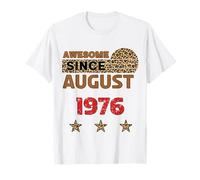 Fantastico da agosto 1976, stampa leopardata, compleanno di agosto Maglietta
