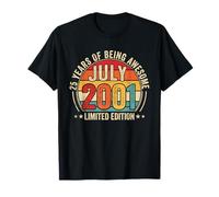 Fantastico da Uomo Vintage retrò per Il 25° Compleanno da luglio 2001 Maglietta