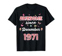 Fantastico dal Dicembre 1971 Fiori 1971 Dicembre Compleanno Maglietta