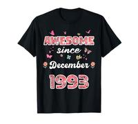 Fantastico dal Dicembre 1993 Fiori 1993 Dicembre Compleanno Maglietta