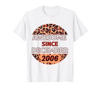 Fantastico dal Dicembre 2006, Stampa Leopardata per Il Compleanno di Dicembre Maglietta