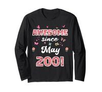 Fantastico dal Maggio 2001 Fiori 2001 Maggio Compleanno Maglia a Manica