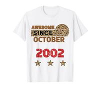 Fantastico dal mese di ottobre 2002 Leopard Print Ottobre Compleanno Maglietta