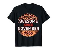Fantastico dal novembre 1956, stampa leopardata per il compleanno di novembre Maglietta