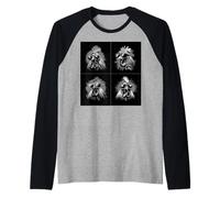 Fantastico design a forma di gallo, per uomini, donne, bambini, amanti del gallo Maglia con Maniche Raglan