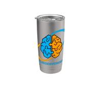 Fantastico design neurodivergente per la salute mentale per uomini, donne, bambini Bicchiere termico in acciaio inox doppia parete
