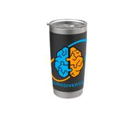 Fantastico design neurodivergente per la salute mentale per uomini, donne, bambini Bicchiere termico in acciaio inox doppia parete