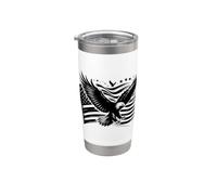 Fantastico design volante con falco uccello amante degli animali per uomini e donne Bicchiere termico in acciaio inox doppia parete