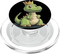 Fantastico dinosauro con corona per gli amanti del regno giurassico PopSockets PopGrip per MagSafe