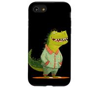 Fantastico dinosauro sorridente per gli amanti del pigiama e degli indumenti da notte Custodia per iPhone SE (2020) / 7/8