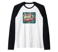 Fantastico discorso di What's Poppin per Ragazzi e Ragazze Maglia con Maniche Raglan