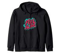 Fantastico emblema Feel Alive per ragazzi e ragazze Felpa con Cappuccio