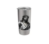 Fantastico Gesù Cristo con gli occhiali da sole Pixel Gesù Bicchiere termico in acciaio inox doppia parete