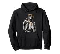 Fantastico Gesù Cristo con Gli Occhiali da Sole Pixel, Gesù Felpa con Cappuccio