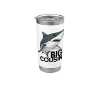 Fantastico grande cugino squalo pesce regalo uomini donne bambini ragazzi ragazze Bicchiere termico in acciaio inox doppia parete