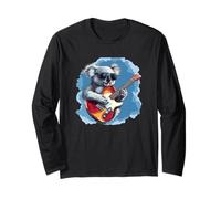 Fantastico koala con chitarra per una nota giocosa Maglia a Manica