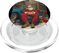 Fantastico laboratorio con questa divertente grafica di Babbo Natale PopSockets PopGrip per MagSafe