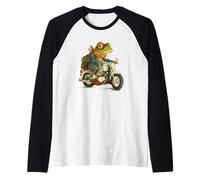 Fantastico Look da Moto con Anfibio per Gli Amanti delle Rane Maglia con Maniche Raglan