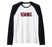 Fantastico Look demoniaco per Gli Amanti del discorso e dei Demoni Maglia con Maniche Raglan