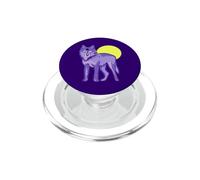 Fantastico lupo viola, animale selvatico con luna piena PopSockets PopGrip per MagSafe