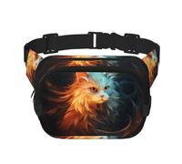 Fantastico marsupio multifunzione con stampa di gatti, unisex, alla moda, borsa messenger, borsa da viaggio e sport