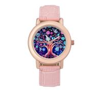 Fantastico orologio da polso da donna con motivo floreale, cinturino morbido, regalo per compleanni, San Valentino, Stile:, regular, MHXYZHW