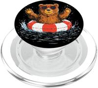 Fantastico orso per le vacanze con anello da biliardo PopSockets PopGrip per MagSafe