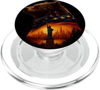 Fantastico orso USA con libertà per ragazzi e ragazze PopSockets PopGrip per MagSafe