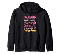 Fantastico Outfit Di Compleanno Per 15 Anni! 15 ° Compleanno Felpa con Cappuccio