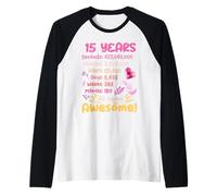 Fantastico Outfit Di Compleanno Per 15 Anni! 15 ° Compleanno Maglia con Maniche Raglan