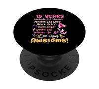 Fantastico Outfit Di Compleanno Per 15 Anni! 15 ° Compleanno PopSockets PopGrip Adesivo