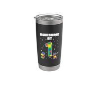 Fantastico per il compleanno dei bambini di mattoni da costruzione di 1 anno Bicchiere termico in acciaio inox doppia parete