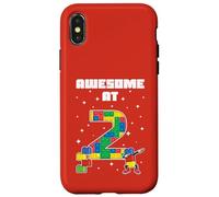 Fantastico per il compleanno dei bambini di mattoni da costruzione di 2 anni Custodia per iPhone X/XS