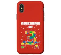 Fantastico per il compleanno dei bambini di mattoni da costruzione di 3 anni Custodia per iPhone X/XS
