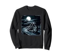 Fantastico Pilota Notturno con Moto di Full Moon Felpa