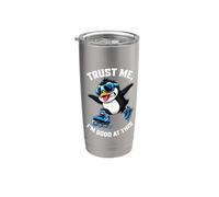 Fantastico pinguino di pattinaggio in linea, credo di essere bravo in questo Bicchiere termico in acciaio inox doppia parete